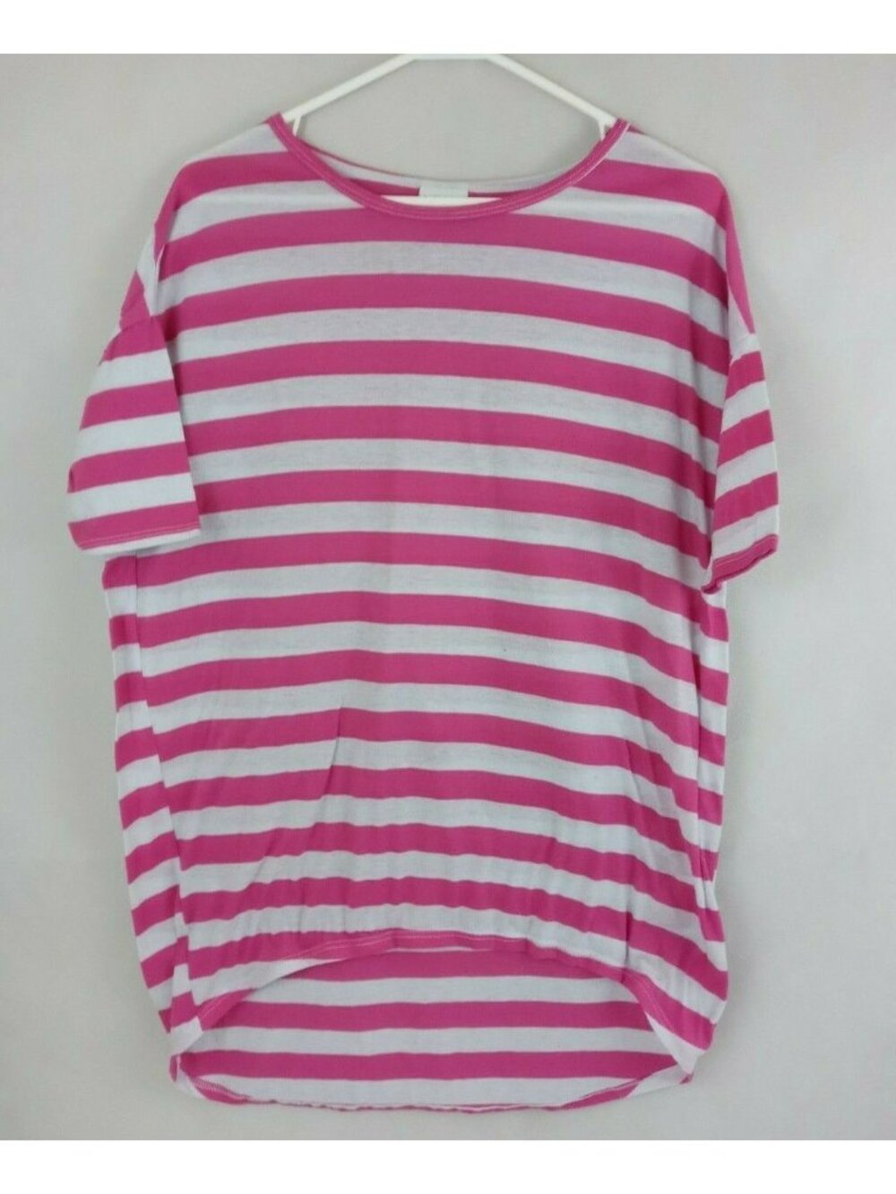 Lularoe Irma Tunic Pink & White Striped Size XS